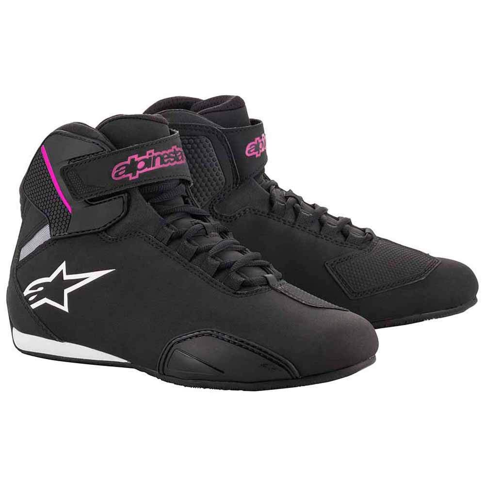 Photo 1 of Alpinestars Women's Stella Sektor Shoes, CE-Certified, Lightweight, Stylish & Comfortable, 5.5, Black/Fuchsia