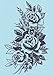 DaLin 4 Sheets Temporary Tattoos Black Rose Fake Tattoos for Women
