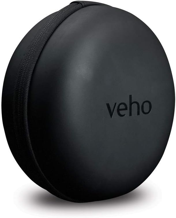 Veho Headphone Carry Case, Black, 16cm x 16cm