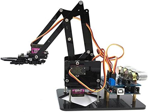 HITSAN DIY 4DOF Robot Arm 4 Axis Rotating Mechanical Robot Arm With Arduino UNO R3 4PCS Servo One Piece