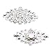 ELEGANTPARK BD 2 Pcs Shoe Clips Double Layers Rhinestones Wedding Party Decoration Silver