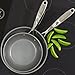 Chantal SLIN-2024C 2-Piece Induction 21 Steel Ceramic Coated Fry Pan Set, 8-inch and 10-inch, Brushed Stainless