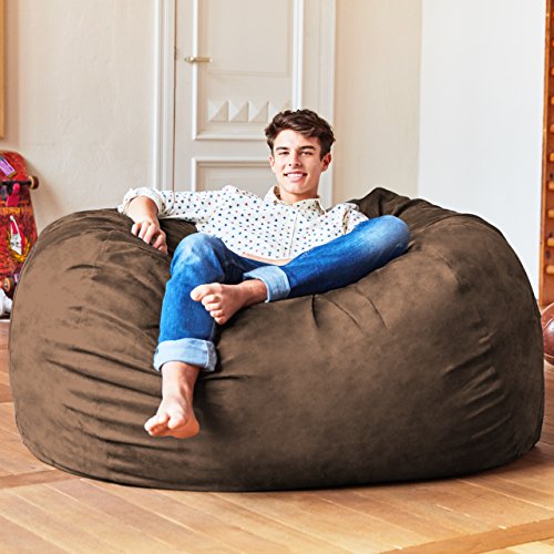 Lumaland Luxurious Giant 5ft Bean Bag Chair with Microsuede Cover