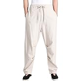 ZooBoo Men's Martial Arts Pants Kung Fu Linen Trousers Tang Suit Pants