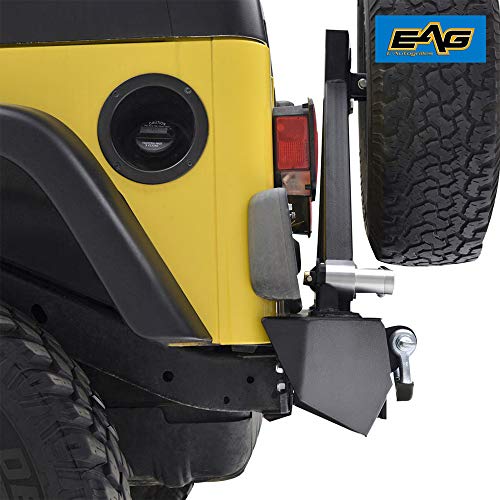 EAG Steel Rear Bumper with Tire Carrier Fit for 8706 Wrangler TJ YJ