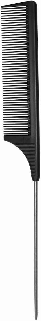 TONGTLETECH Hair Comb Carbon Fiber Tail Comb Anti-Static Heat Resistant Black view 1