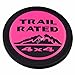 zorratin Metal Trail Rated 4x4 Round Emblem Badge for Jeep Wrangler Unlimited JK Cherookee Rubicon Liberty Patriot Latitude Hot Pink