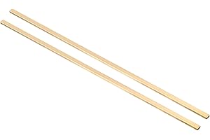 PATIKIL 1/8 x 1/4 x 12" H59 Brass Flat Bar, 2 Pcs Solid Flat Mill Stock for Crafting Maintenance Electrical Architectural Decoration, Brass