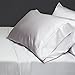 Scala Egyptian Cotton 500-Thread-Count Super Soft Extra Deep Pocket Sheet Set Queen Solid Silver Fit Up to 24" inches Deep Pocket