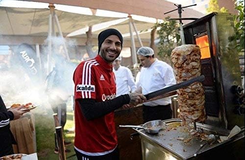 review Professional Commercial Industrial Countertop 3 Burner Propane Gas Meat Capacity 35 kg / 77 lbs. Rotating Spinning Vertical Broiler Shawarma Gyro Doner Grill Kebab Tacos Al Pastor Machine