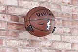 SAAINT Decorative Black Basketball Rack, Basketball Wall Hanger, Plastic Ball Claw