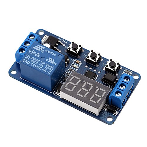KKmoon 12V Delay Timer Module LED Display Automation Digital Switch Relay Control - Thumbnail 2