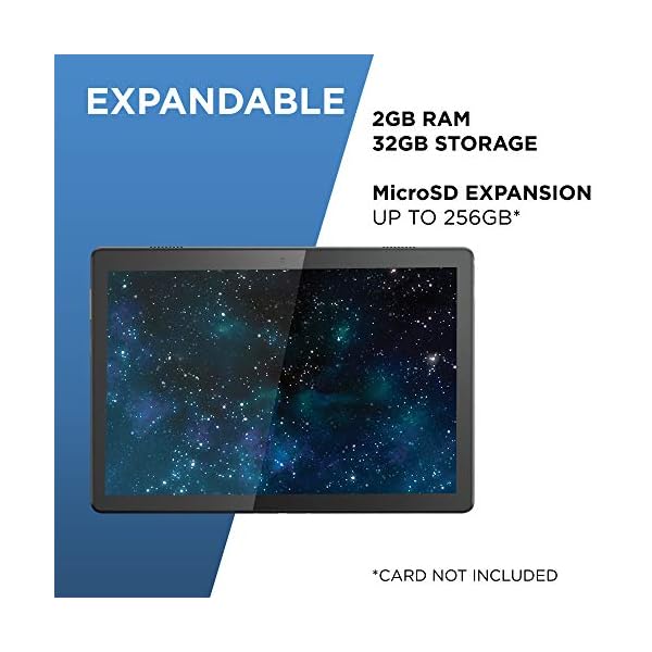 Lenovo Tab M10 10.1 Inch HD Tablet – (Quad Core 2.0GHz, 2 GB RAM, 16 GB eMMC, Android Pie) – Slate Black