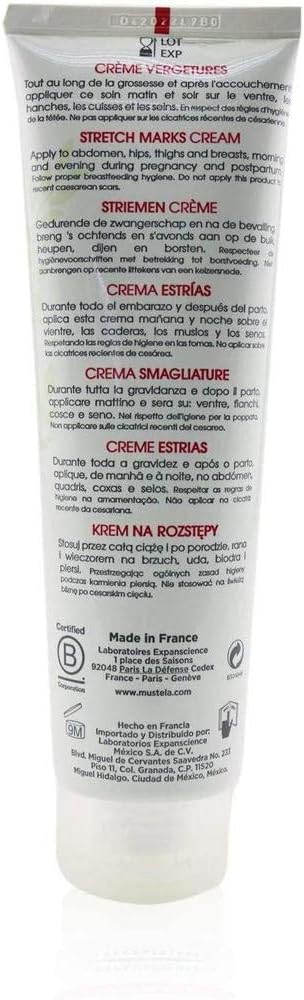 Mustela Stretch Mark Cream, Stretch Mark Prevention, with Avocado and Shea, Body, All Women, Pregnancy and Breastfeeding Safe - Image 4