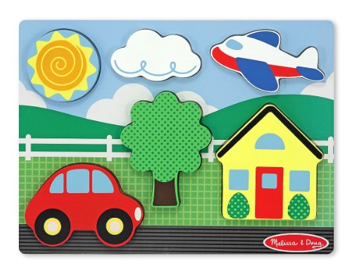 Melissa & Doug Yellow House Wooden Chunky Puzzle (6 pcs)