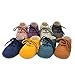 Dukars Baby Boys Girls Soft Sole Moccasins Lace-up Infant Toddler Shoes Sneaker (Brown 2)
