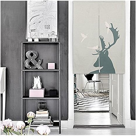 Amazon 暖簾 のれん 間仕切り リネン 麻 おしゃれ 北欧 クローゼット キッチン お部屋の飾りに 85x1cm のれん オンライン通販