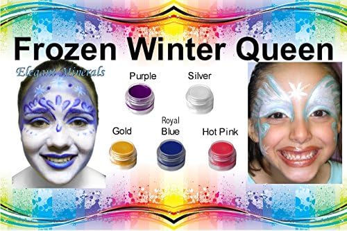 Elegant Minerals Face Paint Kit Frozen Snow Queen All Natural Non Toxic
