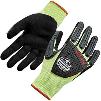 Nitrile Dipped Work Gloves, Breathable Cut Resistant Material, Cut Level A4, Back Hand Impact Protection, Ergodyne ProFlex 7141