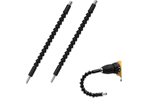 MXIIXM Super Bit Flexible Drill Extension, 11.6 Inch Bendable Shaft, 2-Pack
