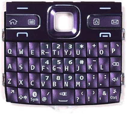 RepairPart YHM Mobile Phone Keypads Housing with Menu Buttons/Press Keys for Nokia E72(Black) (Color : Purple)