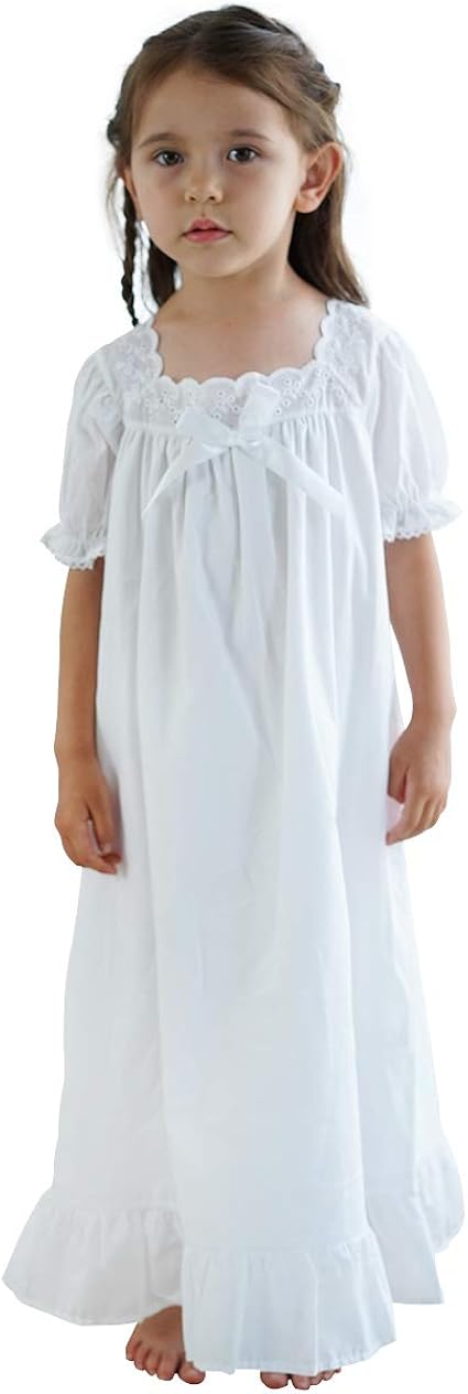 Amazon Com F G Y Nightgowns For Girls Long Vintage Soft Cotton