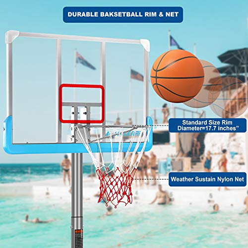 MaxKare Poolside Basketball Hoop System Portable Swimming Pool