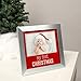 Lil Peach My First Christmas Silver and Red Photo Frame, Baby's First Christmas Picture Frame, Baby Holiday Keepsake, Gift For New And Expecting Parents