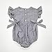 Baby Boys Girls Sunsuit Ruffled Rompers Striped Clothing Jumpsuit Rompers (Age:3-9M, Navy)