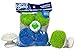 Dish Scrubber Brush With Detachable Handle - Scratch-Free Hard Polyester Sponge Set for Pot, Pan, Plate Scrub - 4 Pack Scourer (Green Blue)