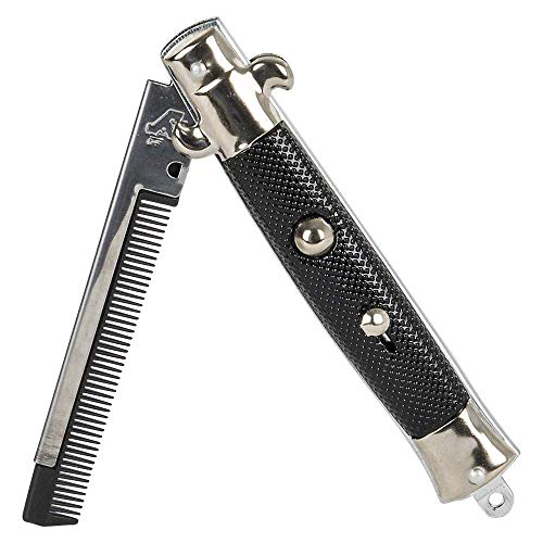 SwitchBlade Comb (Pack of 4) Stainless Steel Novelty Switch Folding