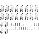 LAPXSNZD 20 Pcs Oval Closet Rod holder End Supports Flanges Socket | for 18x35mm Rods