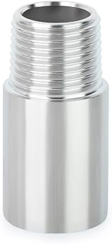 ERGAOBOY 2x 3/4" Male to Female BSP Nipple Cast Pipe 100mm 304 Stainless Steel view 5