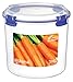Sistema Klip It Collection Round Food Storage Container, 74 Ounce/ 9.25 Cup