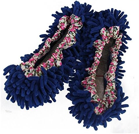 SOUBAN Slippers Quick Home Pair Floor Polishing Dusting Practical Cleaning Shoes (Purple)