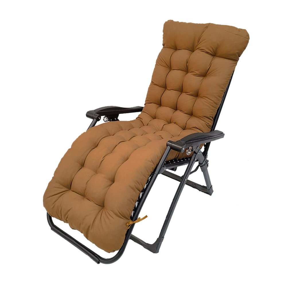 Photo 1 of Sun Lounger Chair Cushions,67-inch Lounge Chaise Cushion Sun Lounger Mattress with Non-Slip Back Elastic Sleeve for Garden Outdoor/Indoor/Sofa/Tatami/Car Seat/Bench (Coffee)