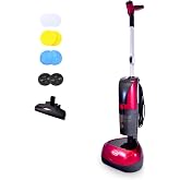 Ewbank EPV1100 4-in-1 Floor Cleaner, Scrubber, Polisher and Vacuum, Red Finish, 23-Foot Power Cord