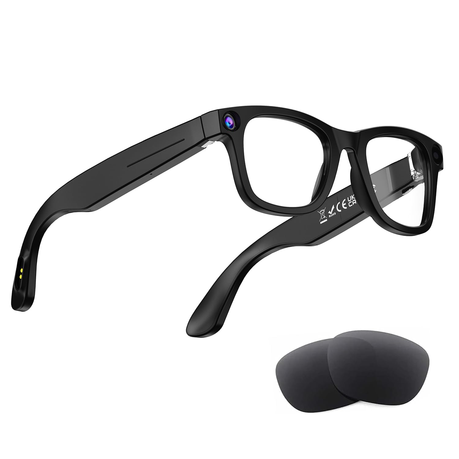Photo 1 of AMZISH AI Smart Bluetooth Glasses with Camera, 8MP HD Camera Glasses, 1080P Video Recording Sunglasses, Real Time Translation, Voice Assistant, Open-Ear Audio for Travel, Meetings & Vlogging