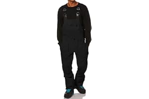ONEDREAMER Men's Snow Bibs Ski Pants Adjustable Snowboard Bib Outdoor Waterproof Insulated Ripstop Snowboarding Overalls Winter