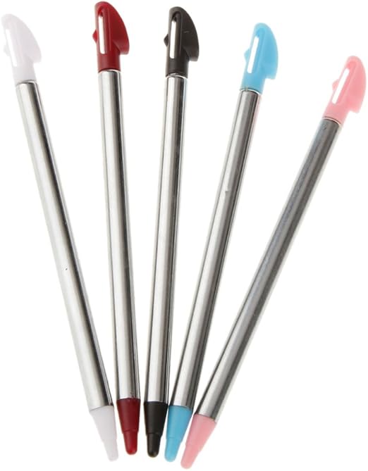 Amazon 新任天堂 3ds Ll用 5本 スタイラス タッチペン 金属製 伸縮可能 ゲーム