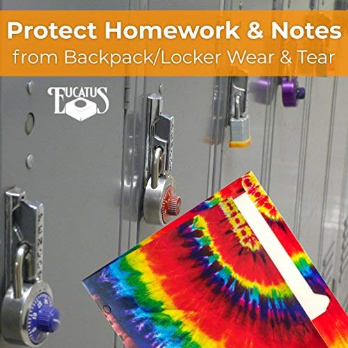 image for Eucatus Premium 2 Pocket Laminated Folders 6 Pack. Our 3 Hole, 12-1/2 