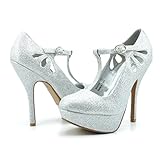 DREAM PAIRS Women's Mary-jane Close Toe Stilleto Platform Heel Pump New
