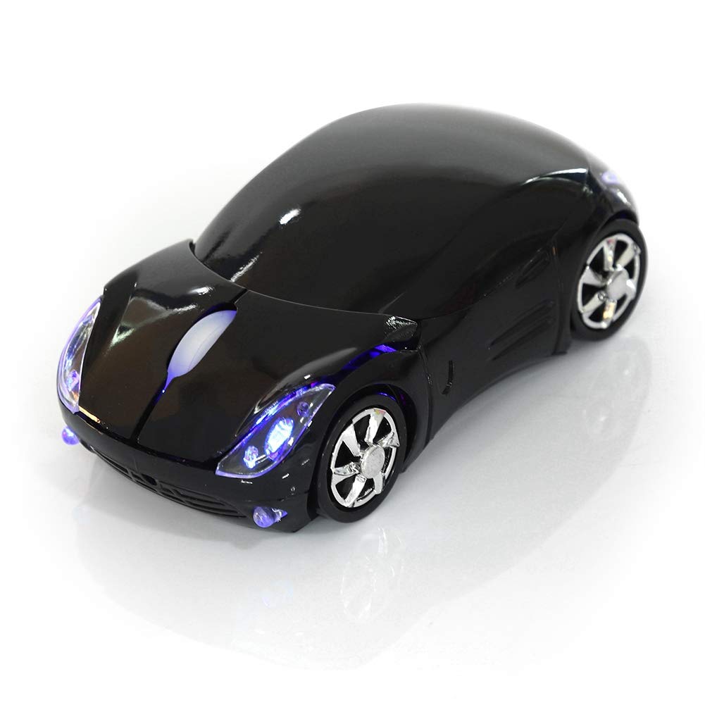 Photo 1 of 1600DPI Portable Mouse, 10M 2.4G Bluetooth Optical with Receiver Storage, 3 Buttons Car Shaped for/ME/Windows PC/Tablet Gaming Office(Black)