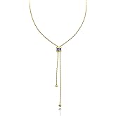 Visit the SNGIA Store Long Drop 18K Gold Plated Stacked Layered Lariat FULLY ADJUSTABLE Pull Through Blue Sapphire CZ Tassel Chain Pendant Necklace For Women by SNGIA, Dainty Trendy Gemstone Bolo Slip Sweater Statement Jewelry Gifts, Bohemian Vintage Handmade Unique Exaggerated Cute Thin Skinny Dainty Chain, Summer Beach Fashion Nickle Free Rhinestone Accessories