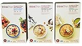 ThinkThin Protein and Fiber Hot Oatmeal Variety Pack of 3