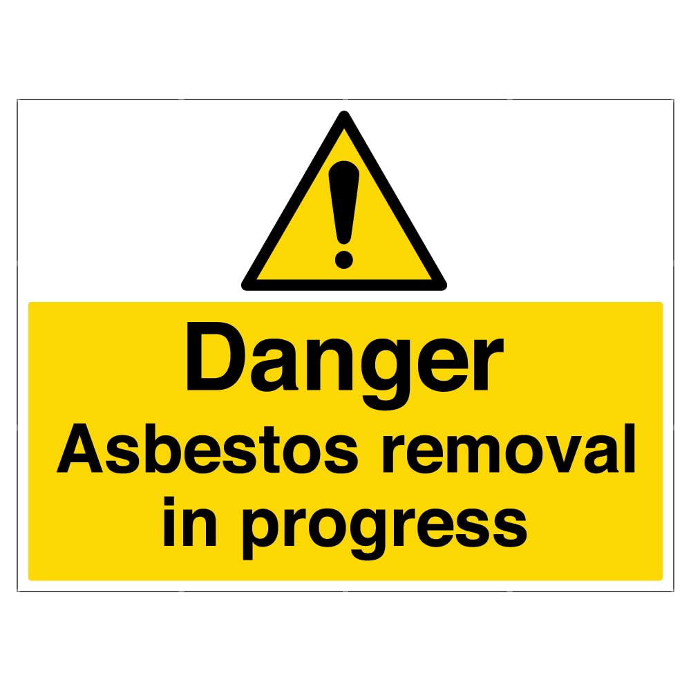 V Safety Asbestos Removal In Progress - Correx 600 x 450 4mm Correx Safety Sign