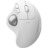 Logitech Ergo M575S Wireless Trackball Mouse, Wireless Ergonomic Mouse with Bluetooth and Encrypted Dongle, Comfortable Thumb