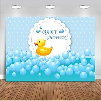 Amazon Com Mocsicka Cute Little Yellow Duck Baby Shower Backdrop