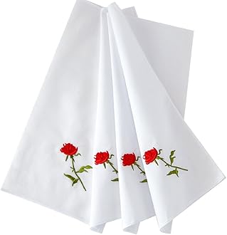 RDS HANKYTEXRDS HANKYTEX Cotton Embroidery Ladies' Handkerchiefs Lace Set of 6