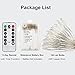 GDEALER 120 Led 39ft Fairy Lights Fairy String Lights Battery Operated Waterproof 8 Modes Remote Control String Lights Copper Wire Firefly lights Christmas Decor Christmas Lights Cool White